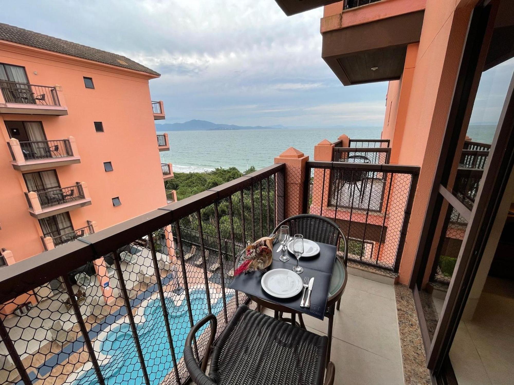 Resort Pe Na Areia - Studios Direto Com Proprietario Jbvjr Florianópolis Kültér fotó